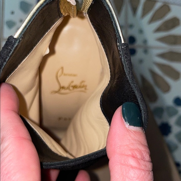 Black and Gold Louboutins Ankle Boots - Picture 11 of 15